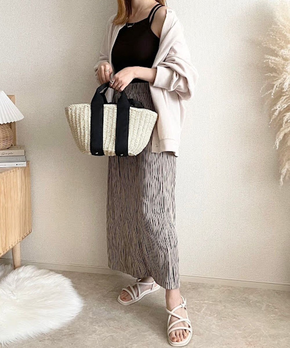 LA BAGAGERIE 【maison vert】 【ペーパー素材・多収納】ダブルハンドルかごバッグ 