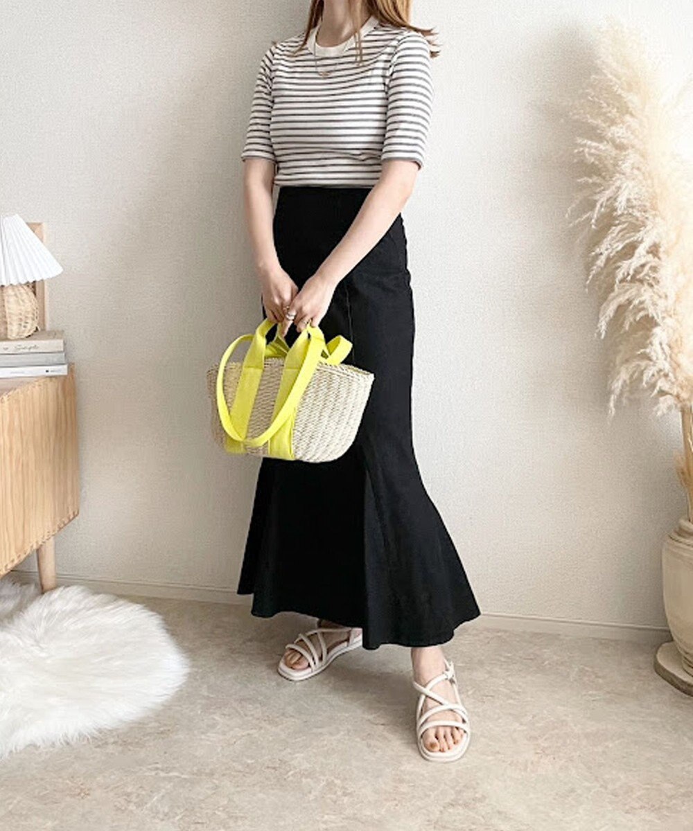 LA BAGAGERIE 【maison vert】 【ペーパー素材・多収納】ダブルハンドルかごバッグ 