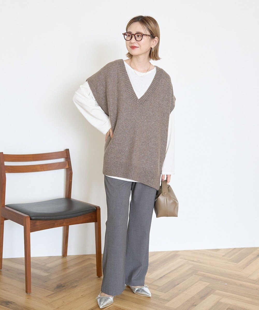 AMERICAN HOLIC ラメ入りＶネックニットベスト 