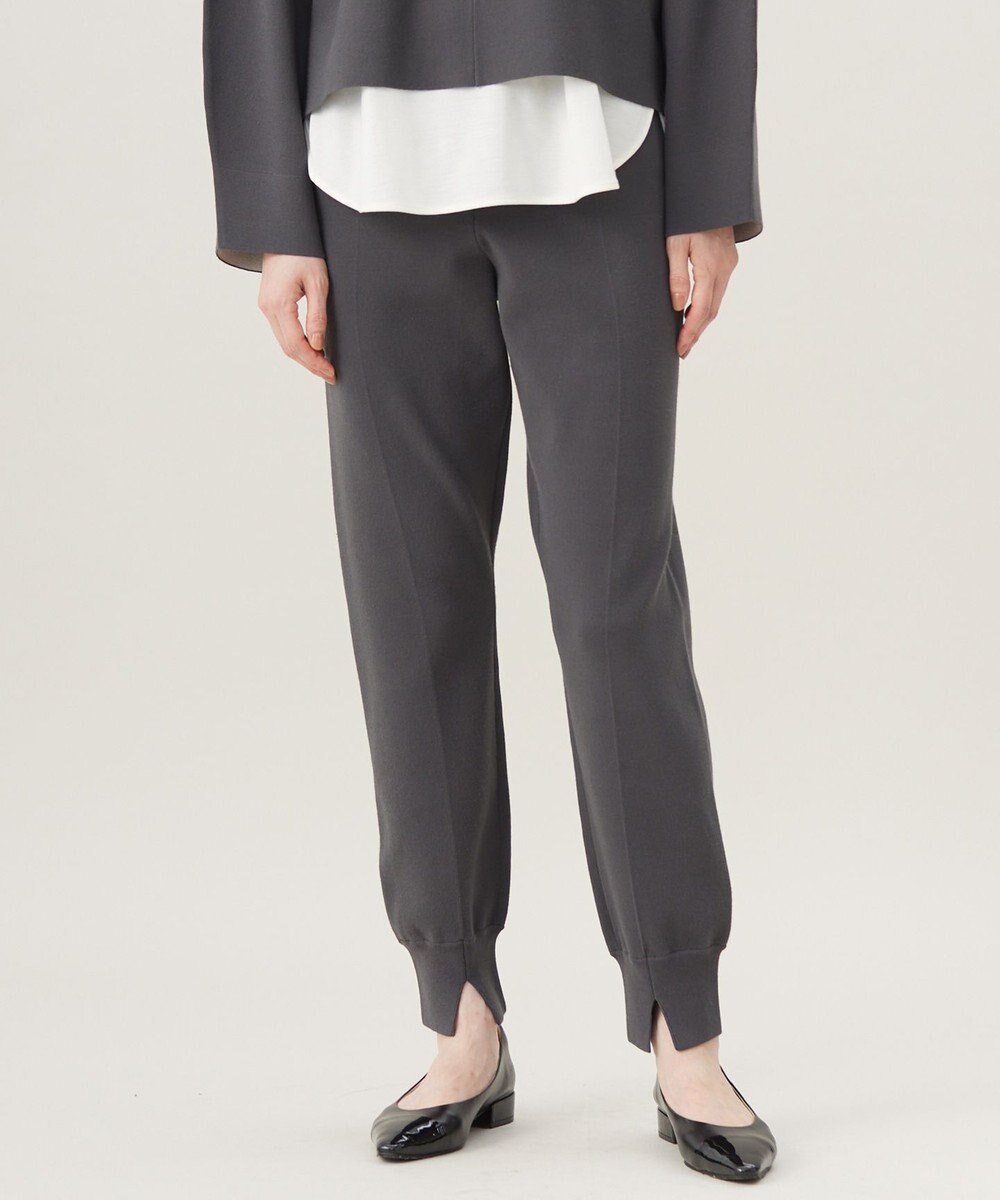 自由区 S 【セットアップ対応・洗える】レーヨンストレッチニットジョグ パンツ 