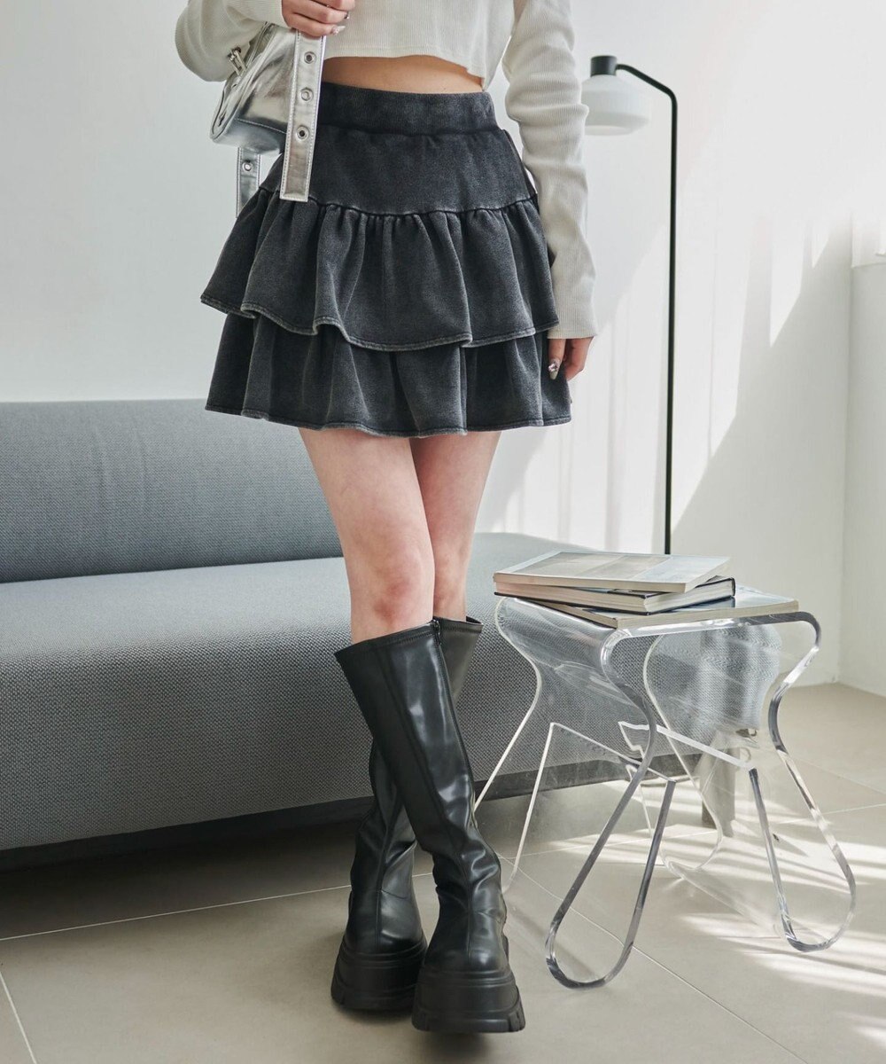 WEGO スウェットフリルスカパン 