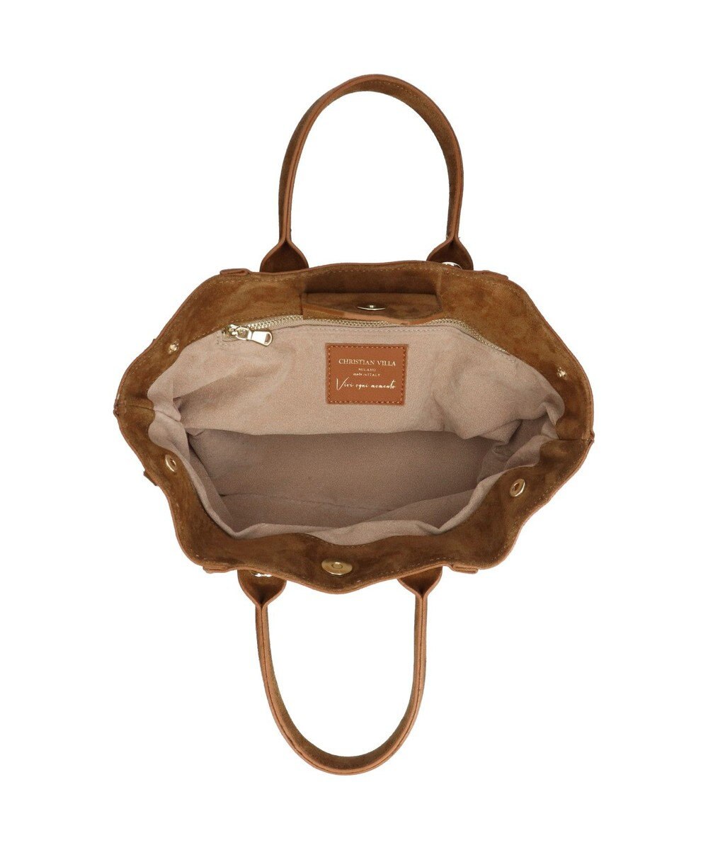 INTER-CHAUSSURES 【CHRISTIAN VILLA】レザーミディアムハンドバッグ 