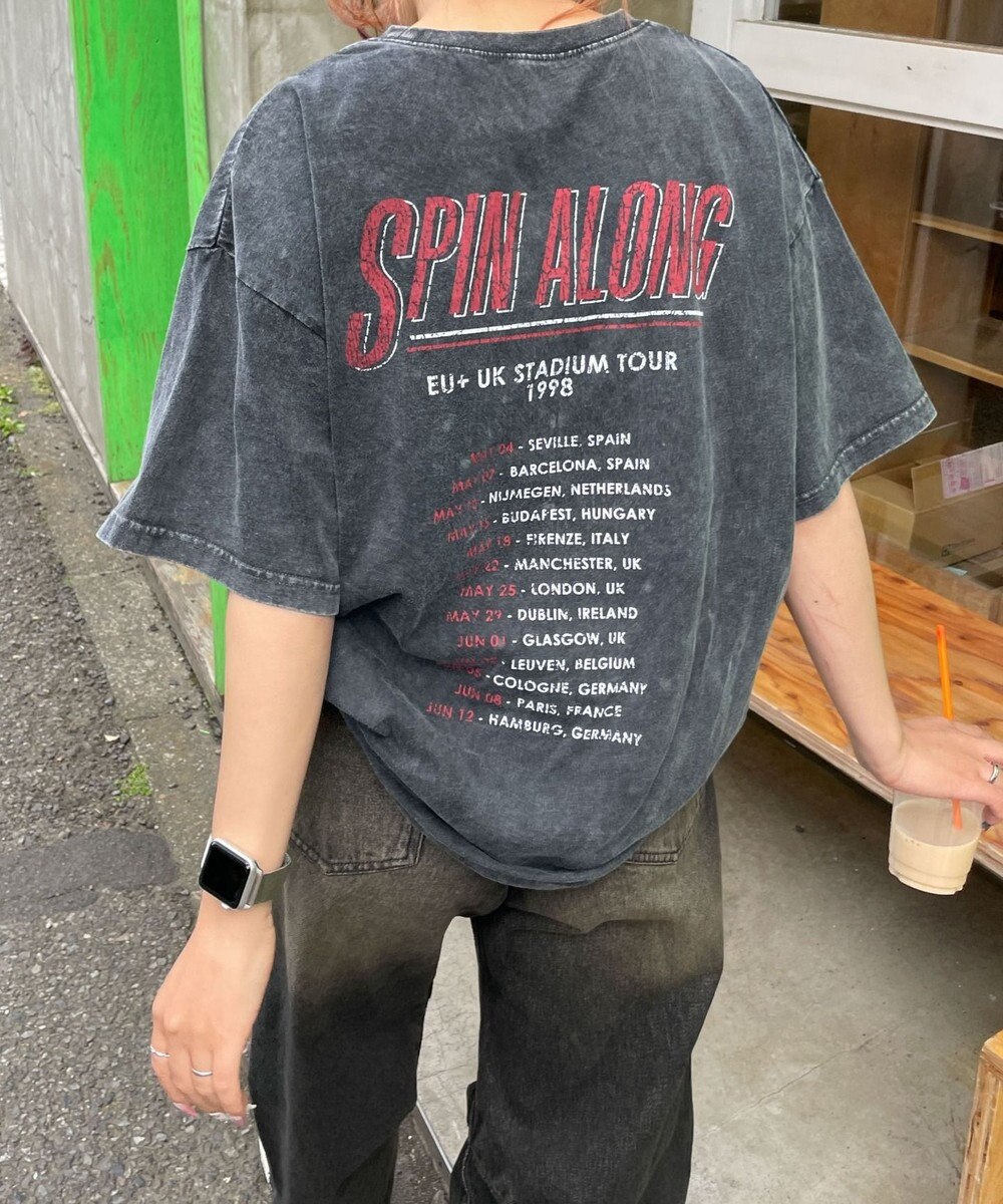 WEGO 【綿100%】ヴィンテージウォッシュグラフィックTシャツ 