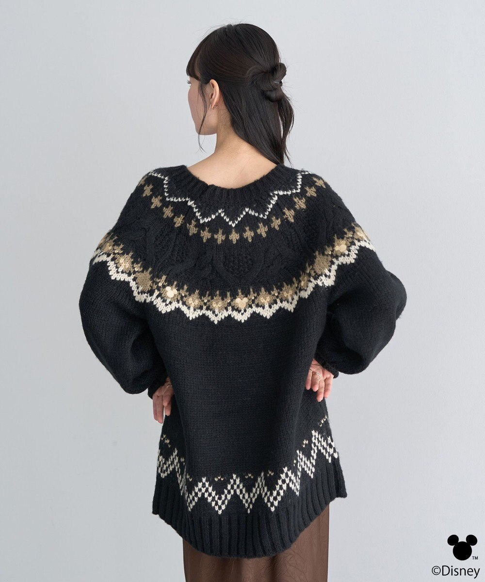 earth music&ecology 【予約】Disney/ミッキー刺繍ノルディックニットチュニック 