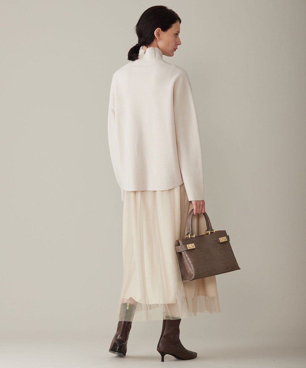 自由区 【洗える】ウールミラノハイネック ニット 