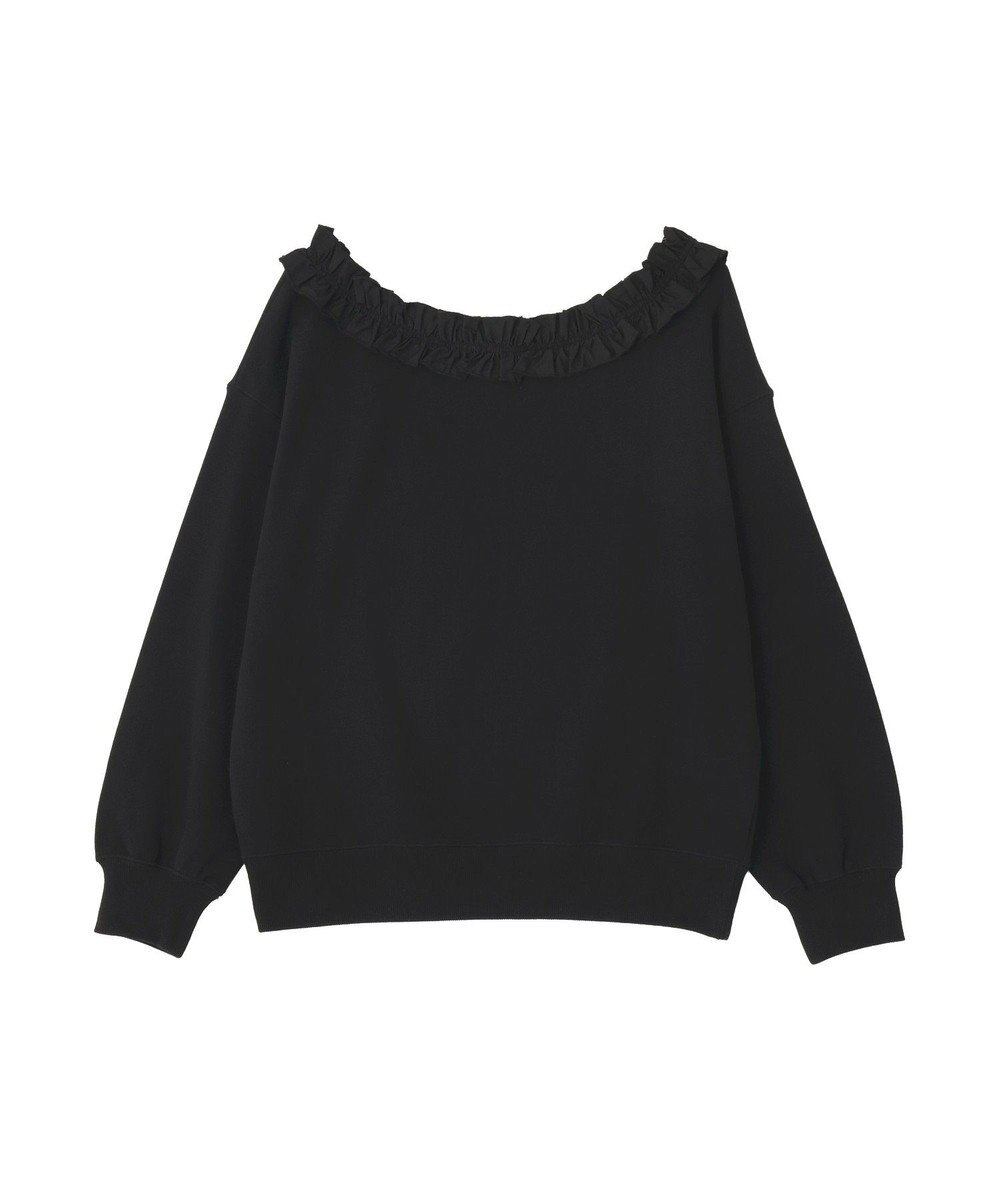 earth music&ecology フリルオフショルウラケスウェット 