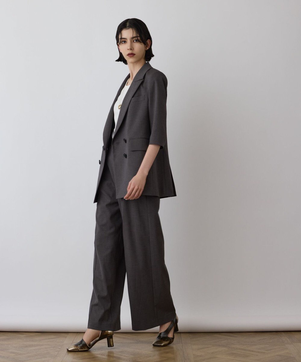 GRACE CONTINENTAL スラブストレッチタックパンツ 