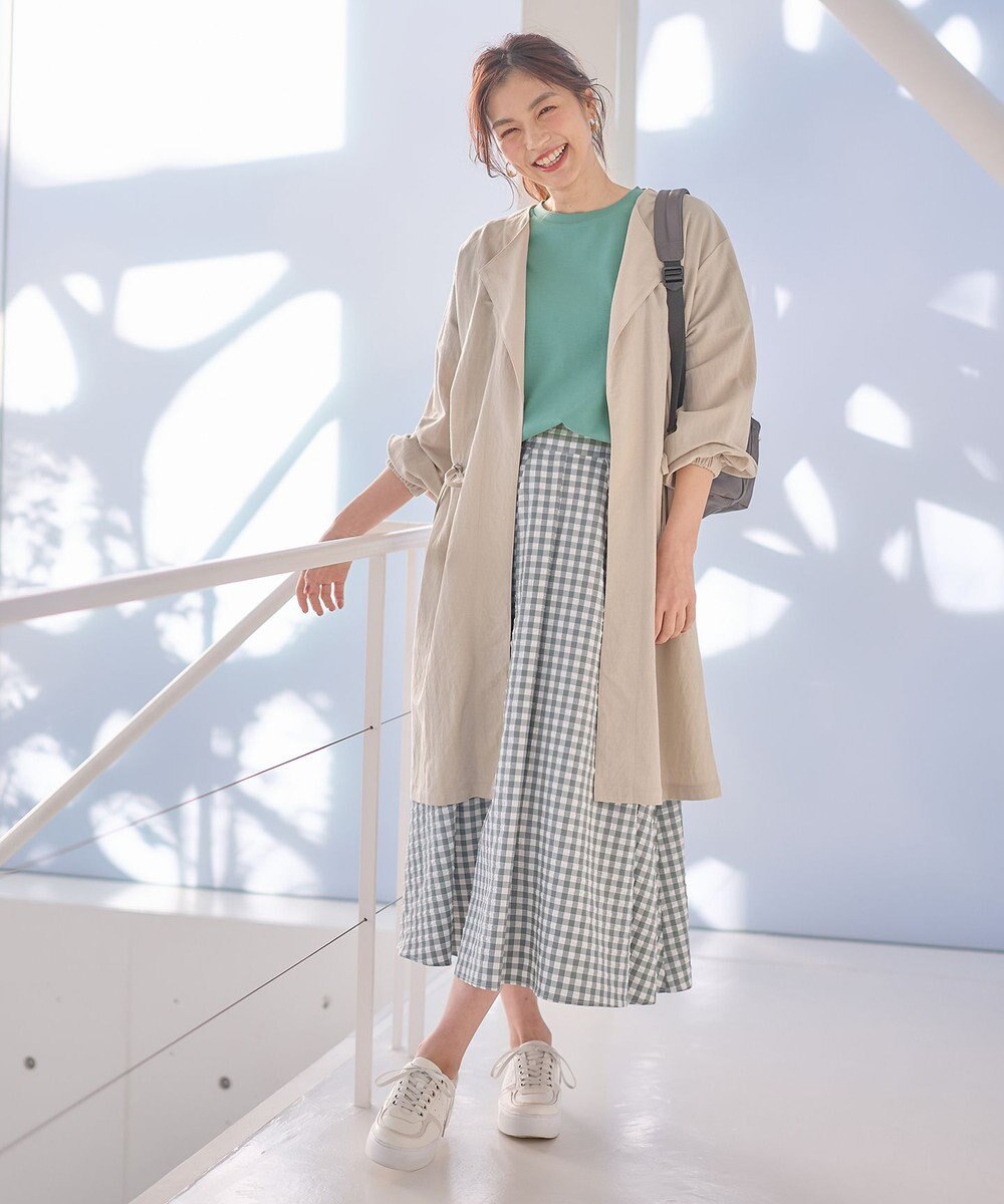 ANY 【ウエストゴム】ギンガムフレアスカート 