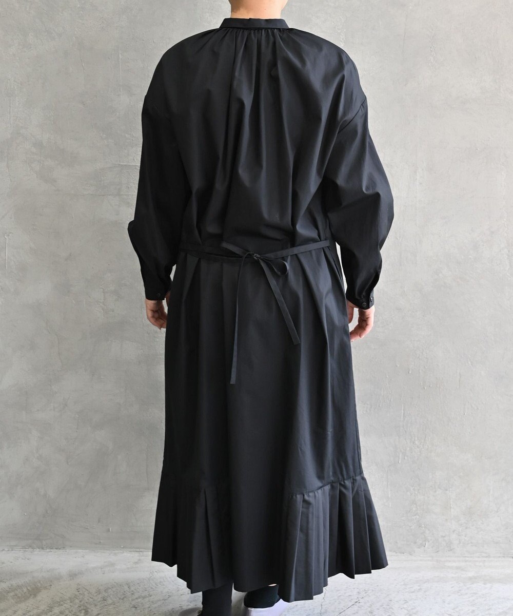 muuc 〈オーガニックコットン〉〈コットンブロード生地〉〈カラーにより異なる生地〉〈通年着られる〉コットン裾プリ ーツ 前開き ワンピース 