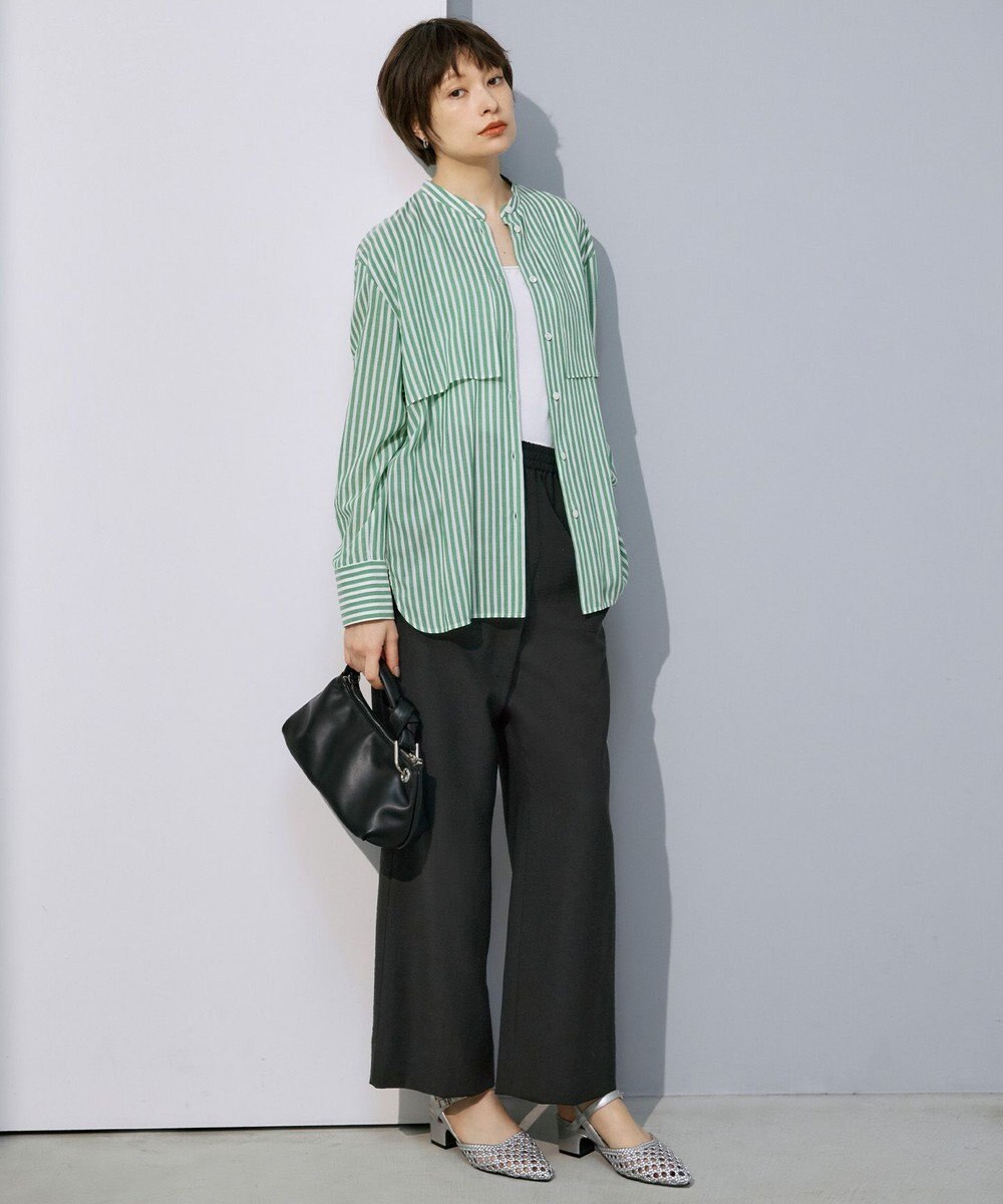 ICB 【人気のため新色追加・接触冷感・洗える】 ワッシャーツイル ワイドストレートパンツ 