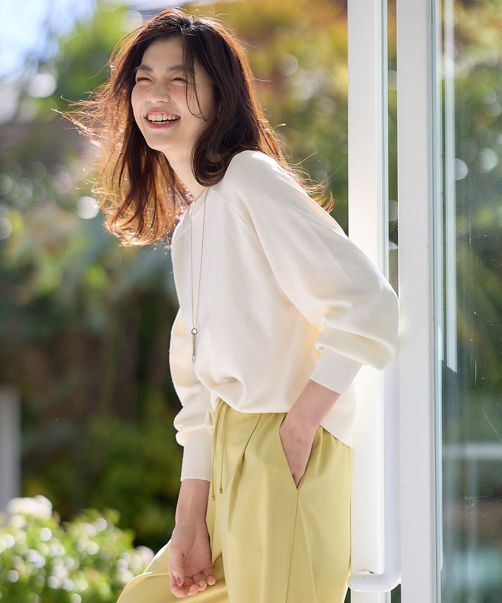 ANY 【洗濯機可】スプリングラグランニット 