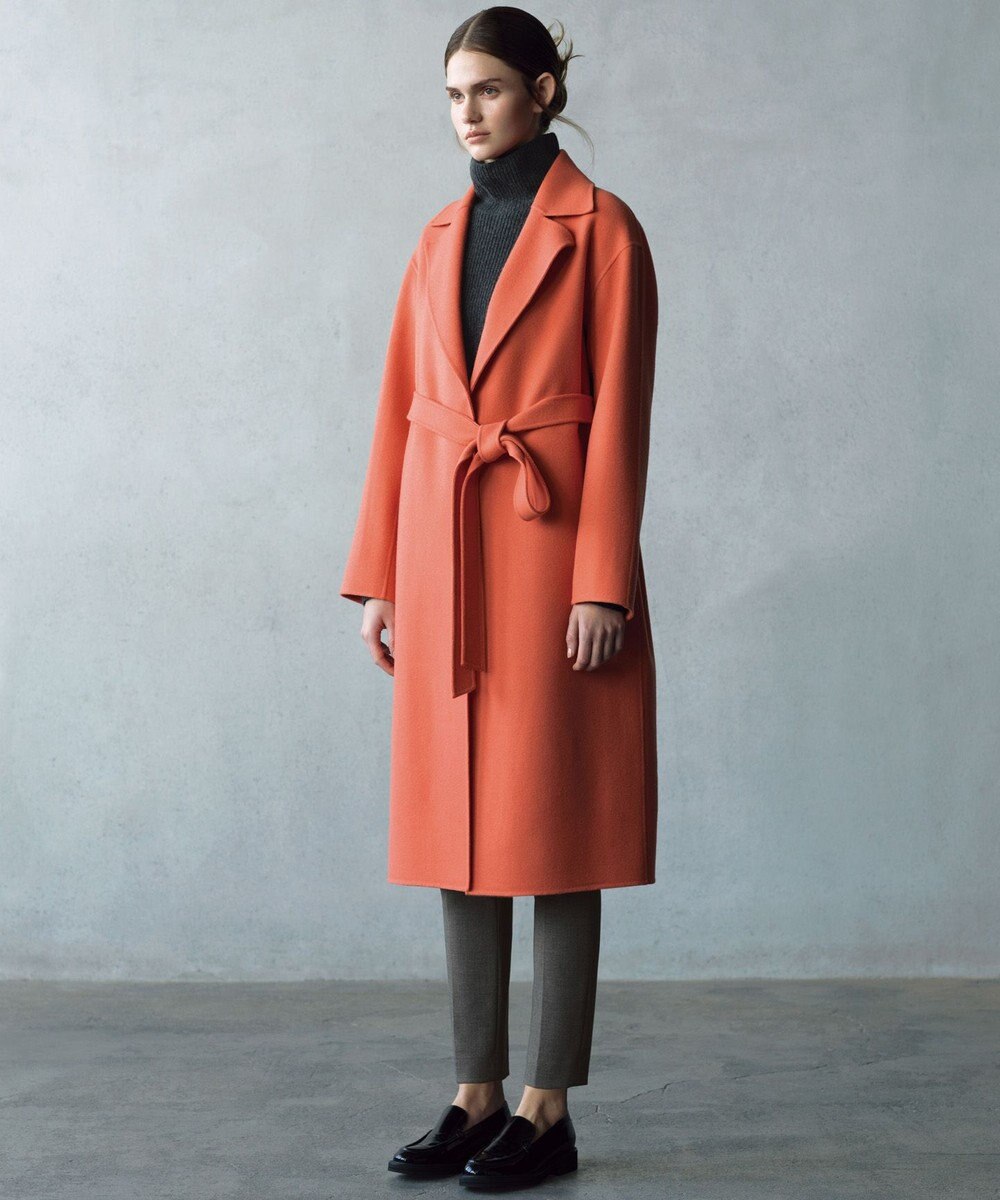 23区 S 【R(アール)】ウールメルトンリバー ロング ラップコート 