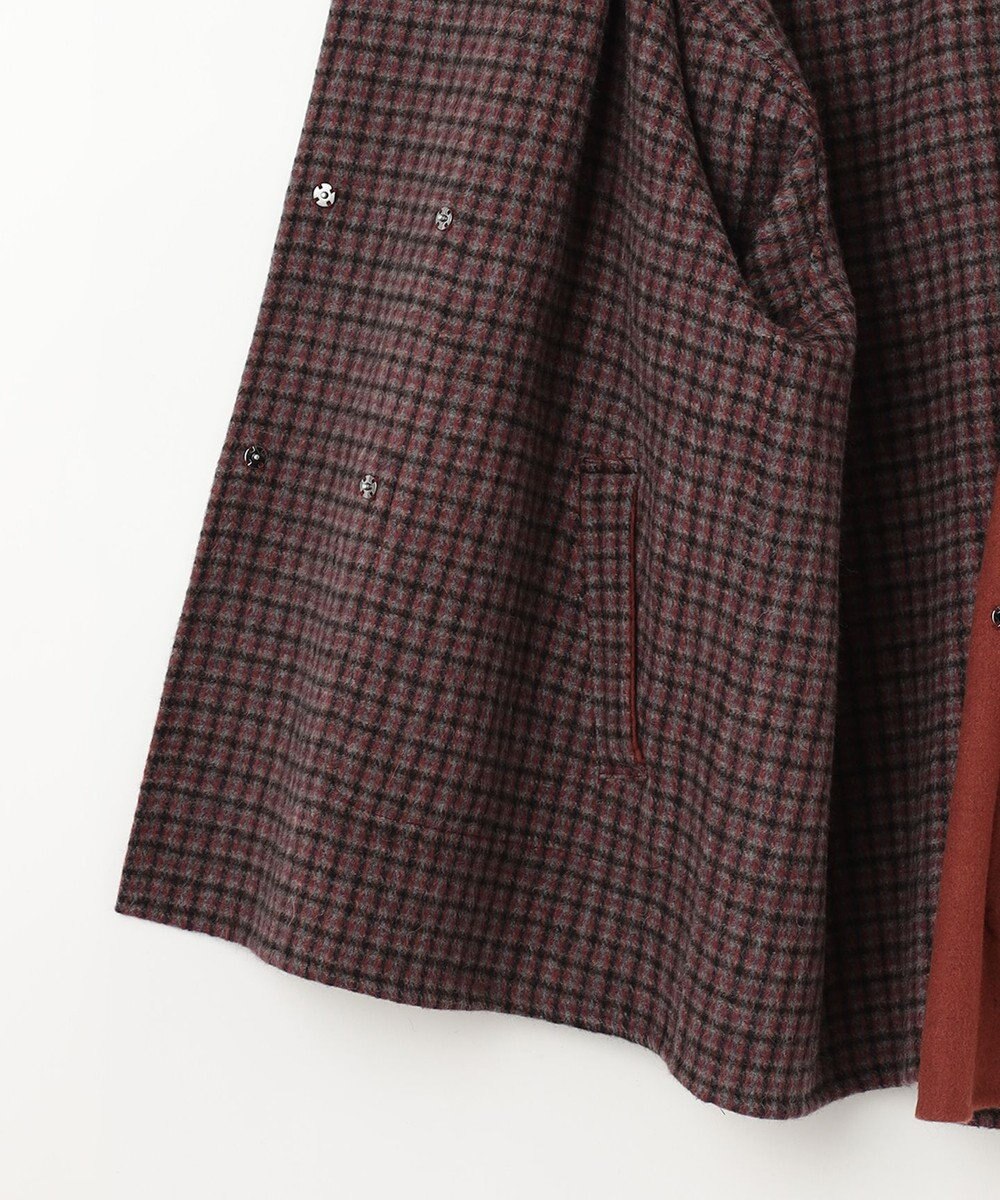 自由区 【リバーシブル】ウールリバー フード付きショートコート 