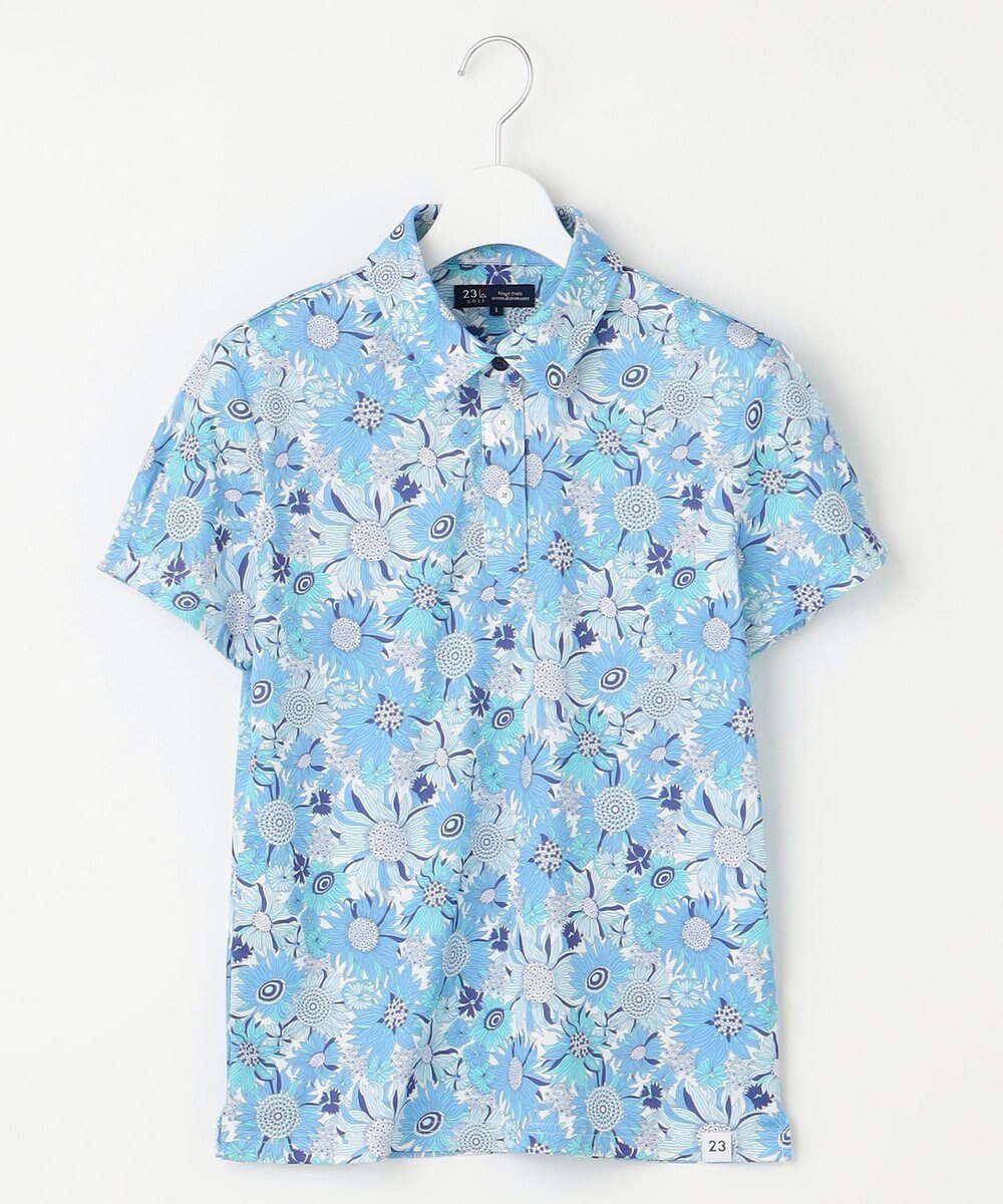 23区GOLF 【WOMEN】【UVケア/吸水速乾】スプリングフラワー柄 半袖ポロシャツ 