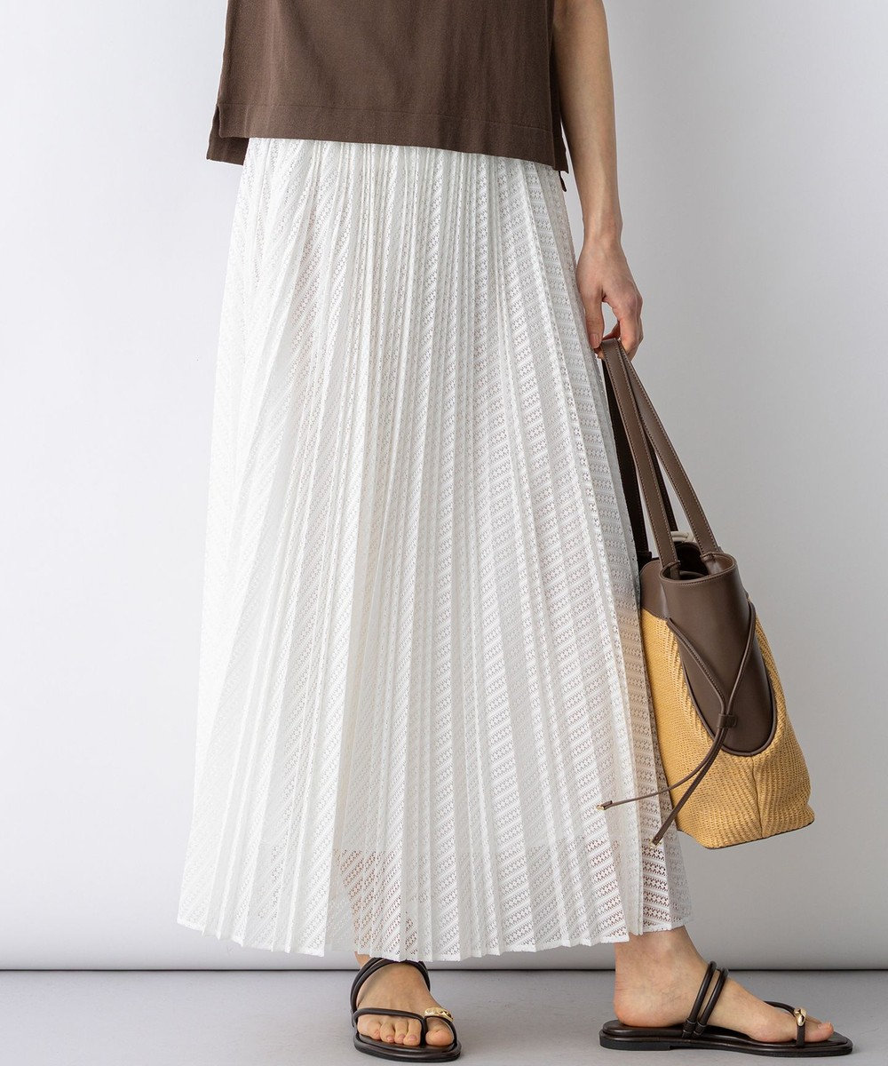 23区 【先行予約】レース プリーツスカート 