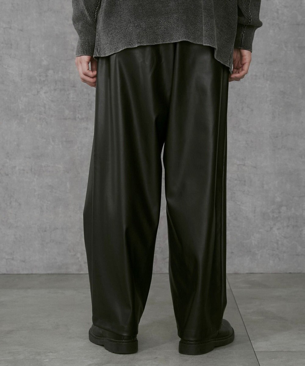 WEGO 【ユニセックス着用ITEM】合皮イージータックパンツ 