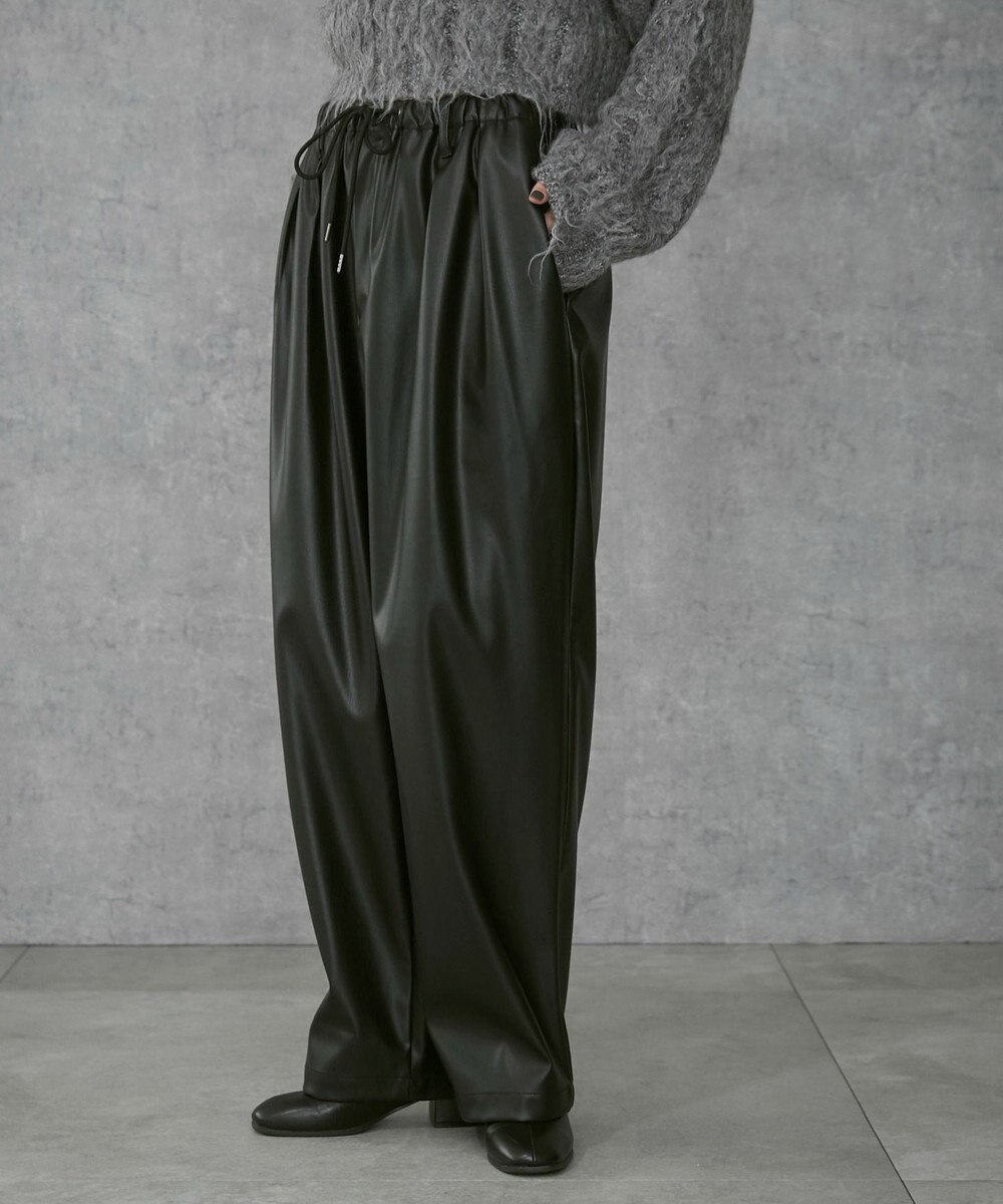 WEGO 【ユニセックス着用ITEM】合皮イージータックパンツ 