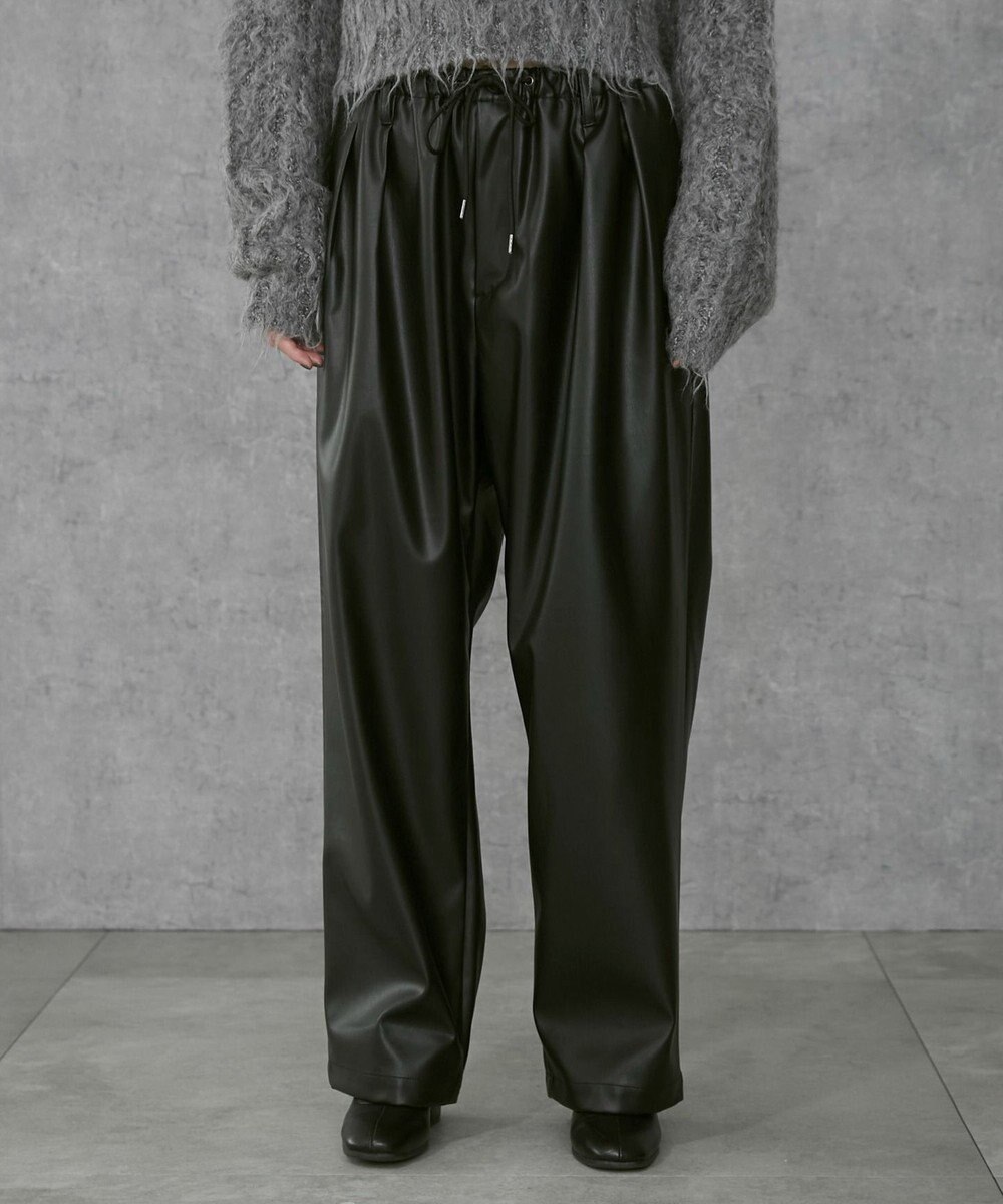 WEGO 【ユニセックス着用ITEM】合皮イージータックパンツ 