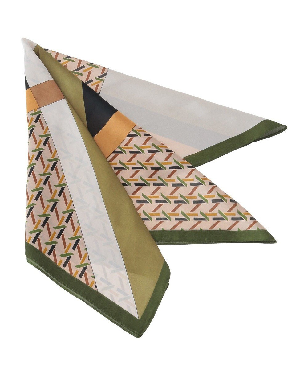 Green Parks ・ジオメトリーパターンスカーフ　７０×７０ 