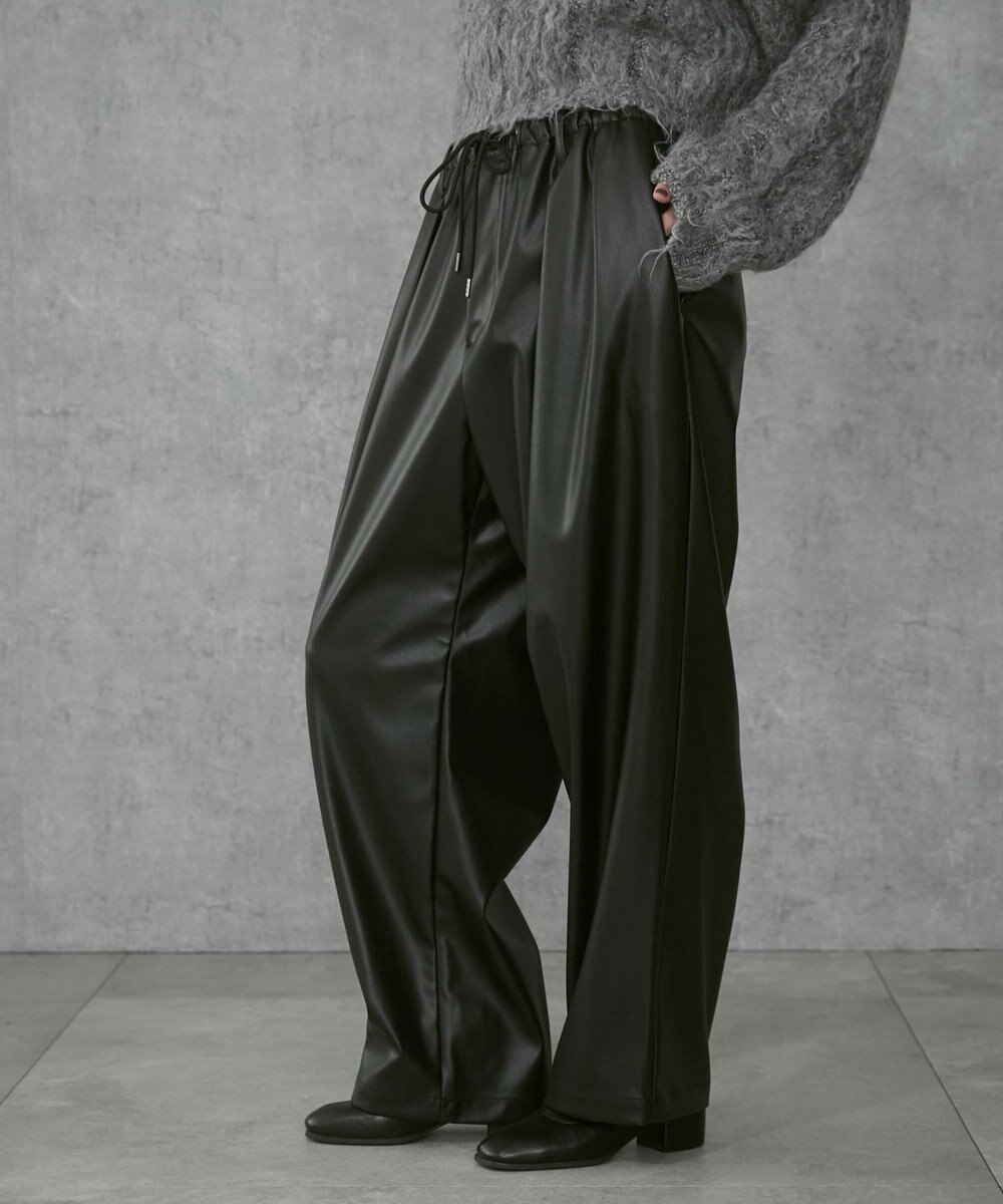 WEGO 【ユニセックス着用ITEM】合皮イージータックパンツ 