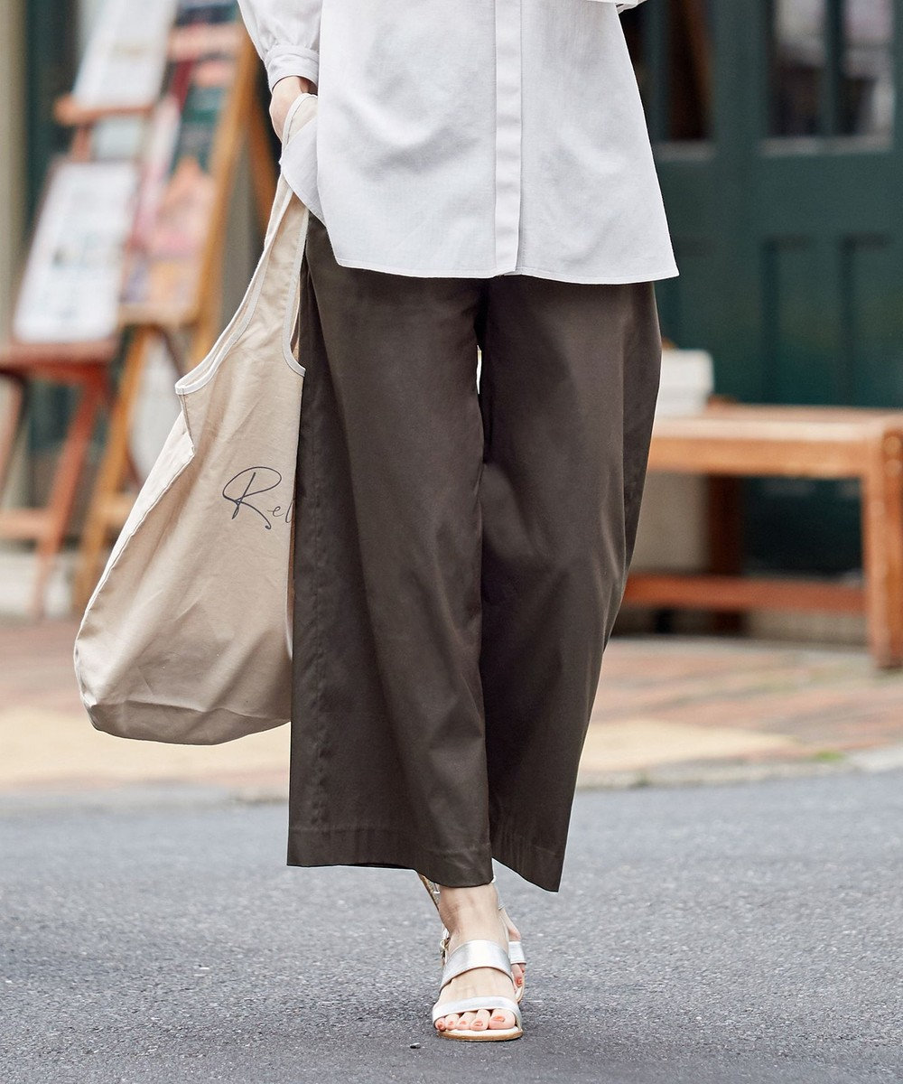 洗える 60 2コットンナイロンシルキーローン ワイドパンツ J Press Ladies ファッション通販 公式通販 オンワード クローゼット
