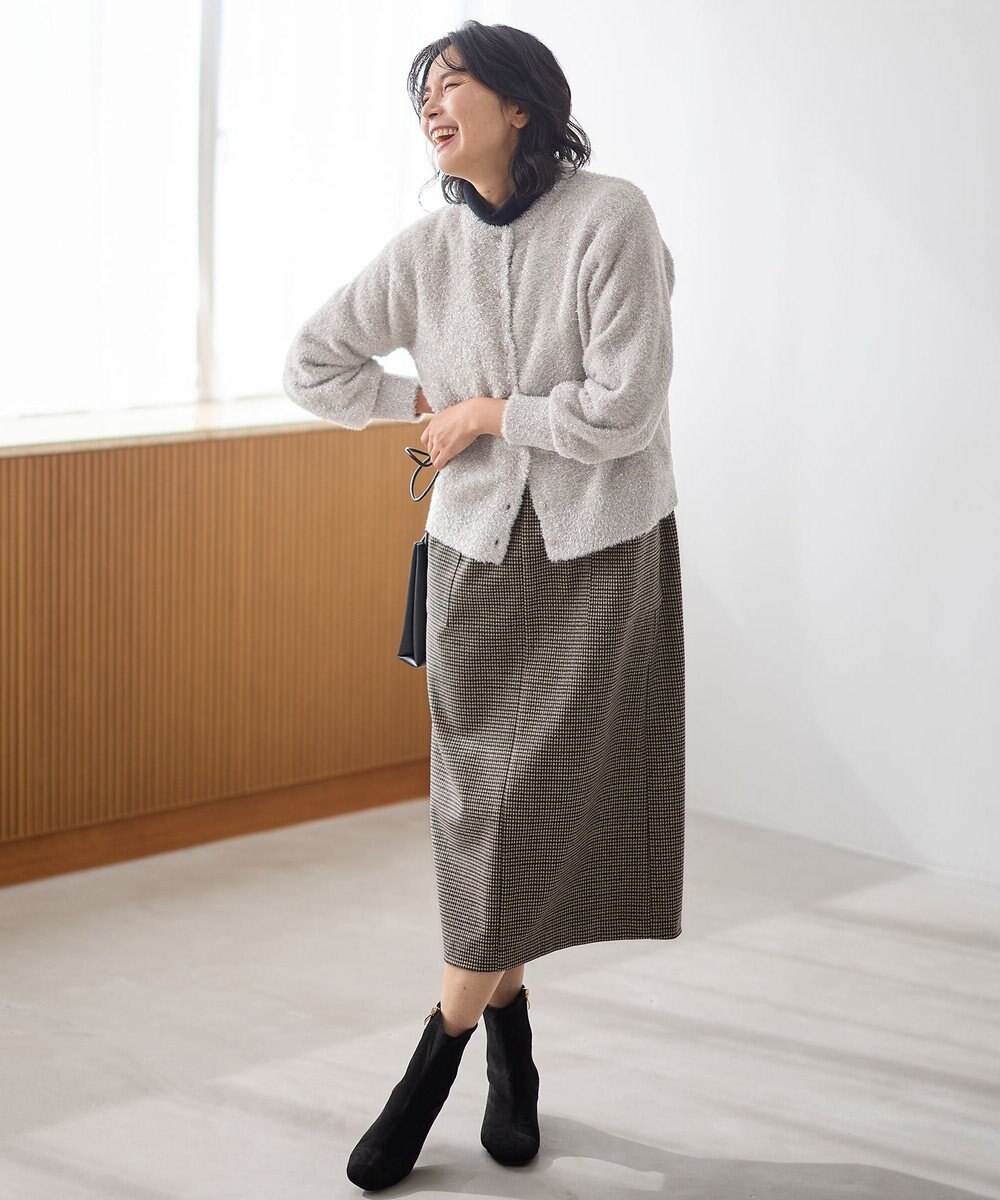 ANY シャイニーニットカーディガン 