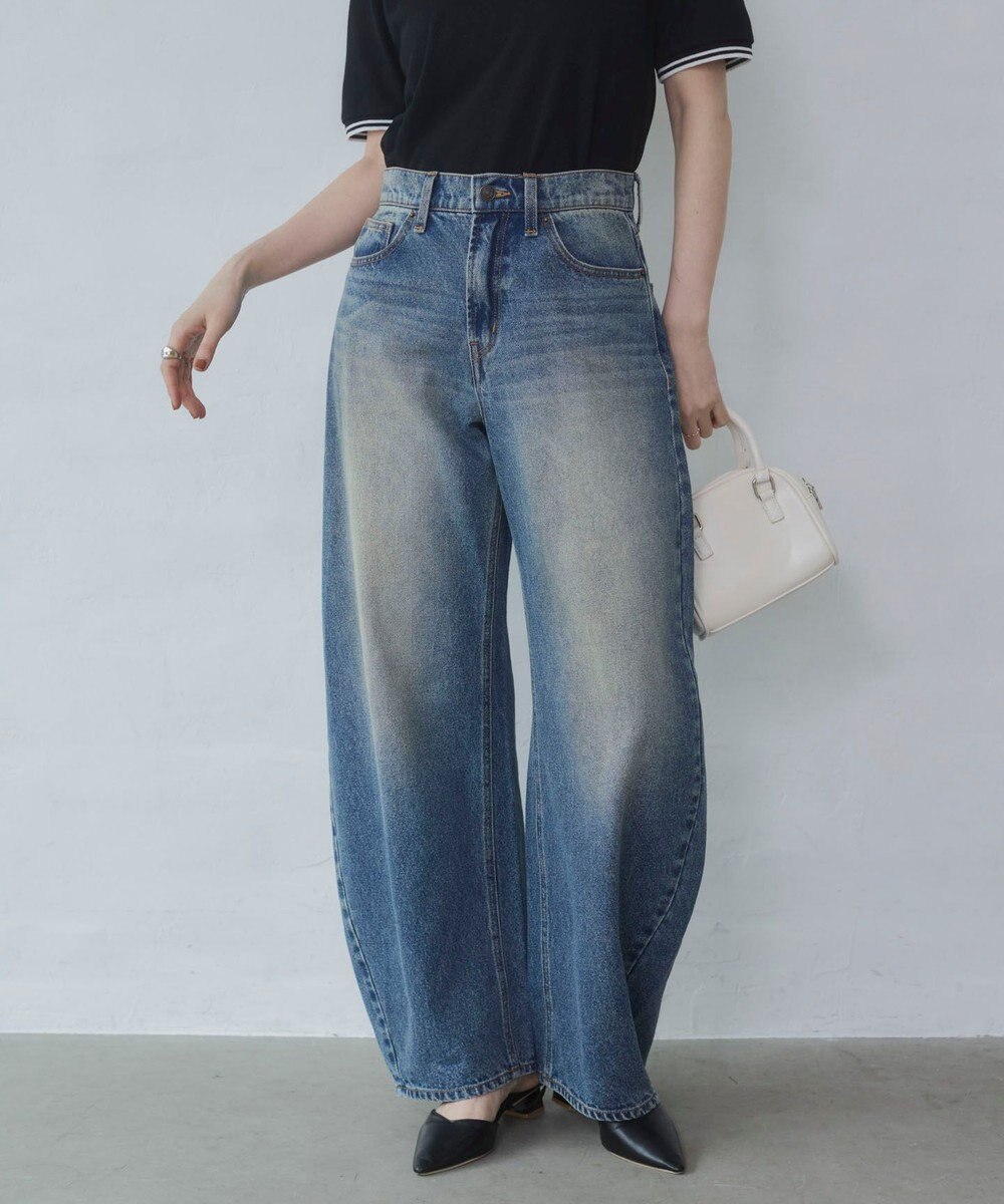 WEGO ワイドカーブデニムパンツ 