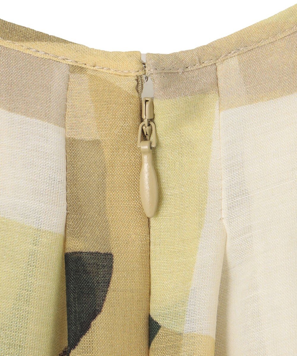 23区 【洗える】Pilatプリント タック ワンピース 