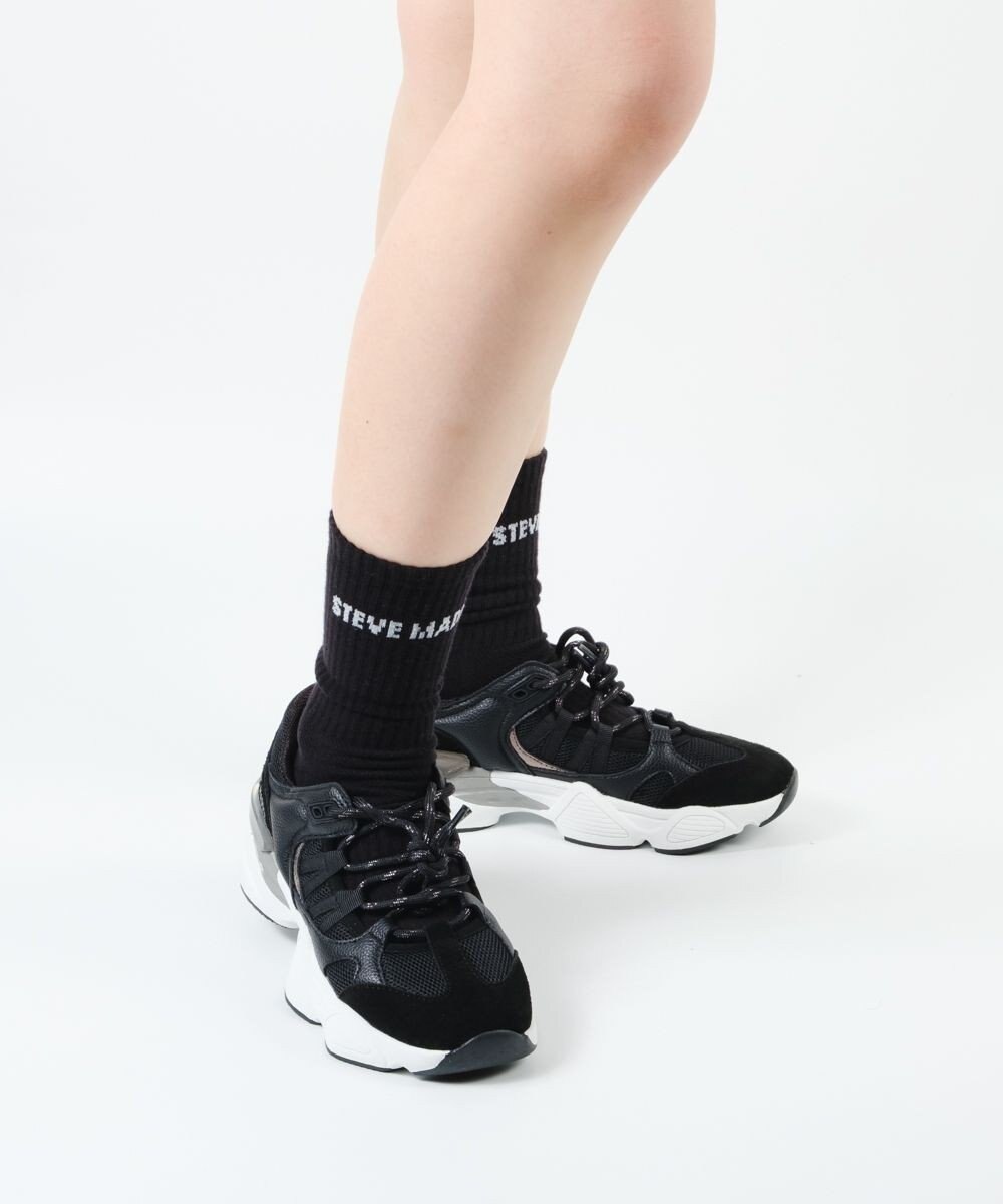 STEVE MADDEN SKYBOX ボリュームソールメタリックラインスニーカー 