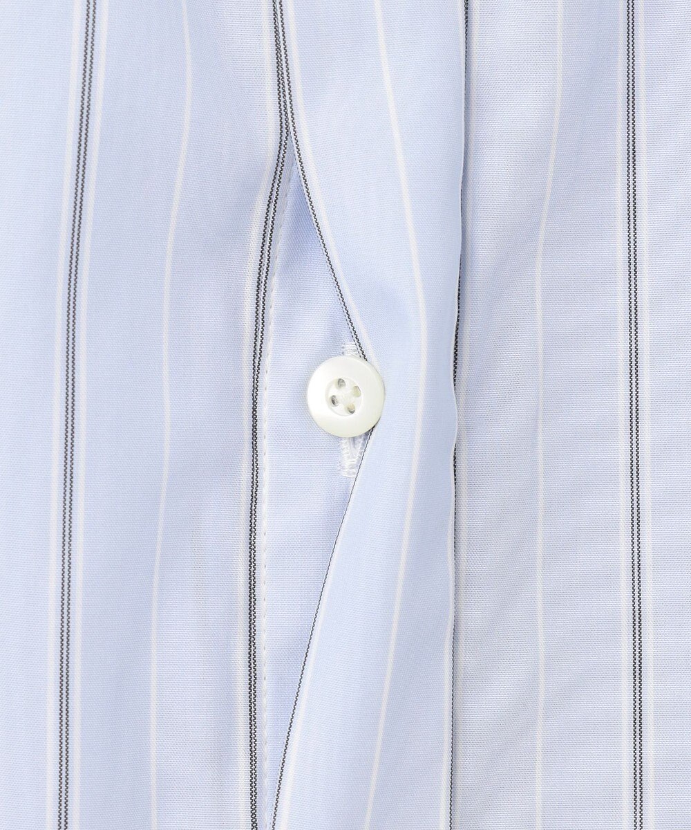 J.PRESS LADIES L 【洗える】ランダムストライプ シャツカラー ブラウス 