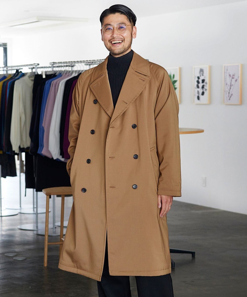 UNFILO MENS 【男女兼用】ウールライクトレンチコート 