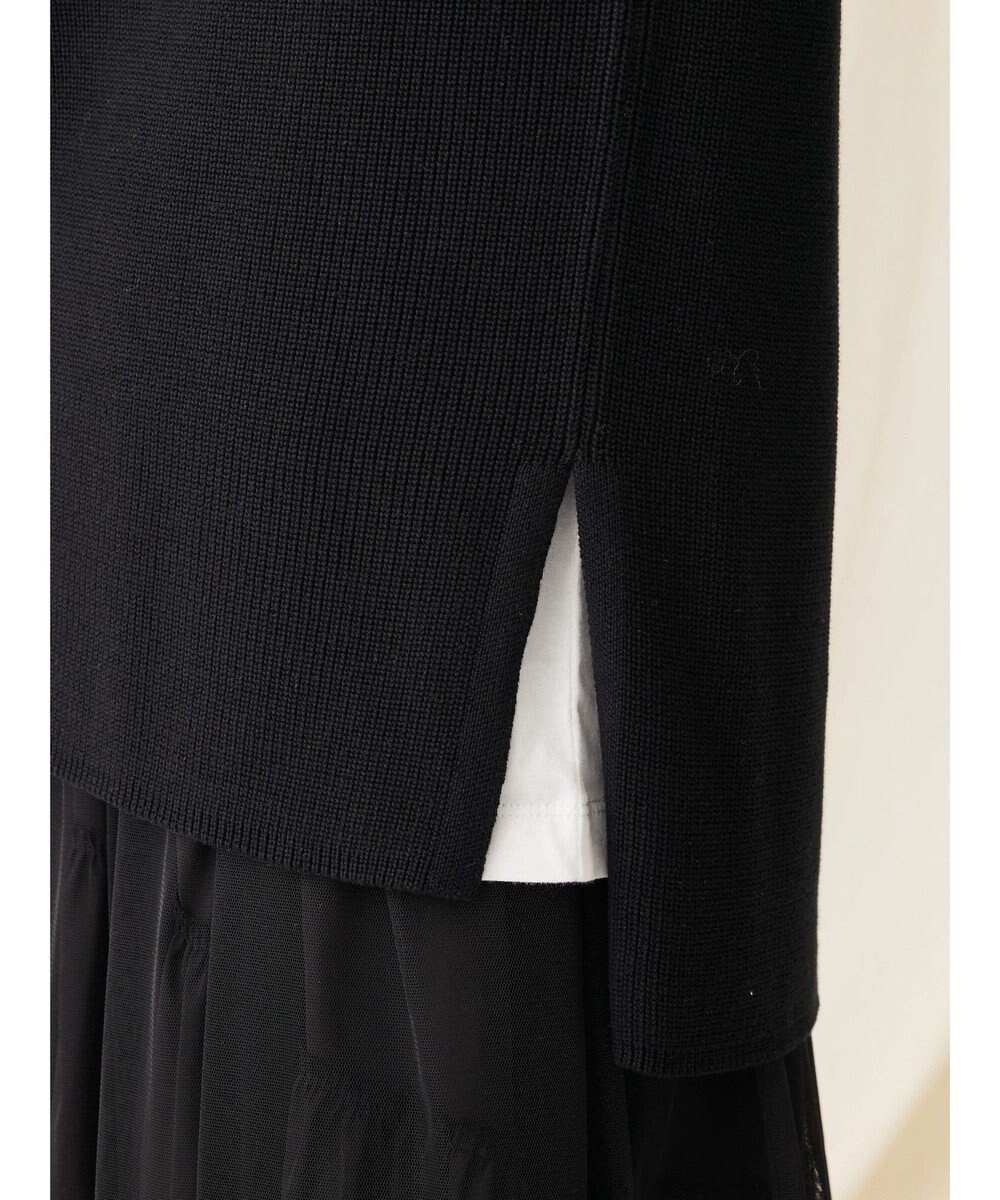 CRAFT STANDARD BOUTIQUE 【2点セット】洗える 60/2 14G片畦Vネックベスト+ロンTEE SET 