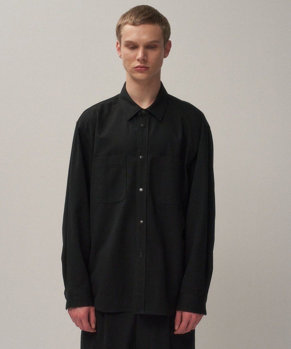 ATON HARD WASHED COTTON | シャツジャケット - UNISEX 