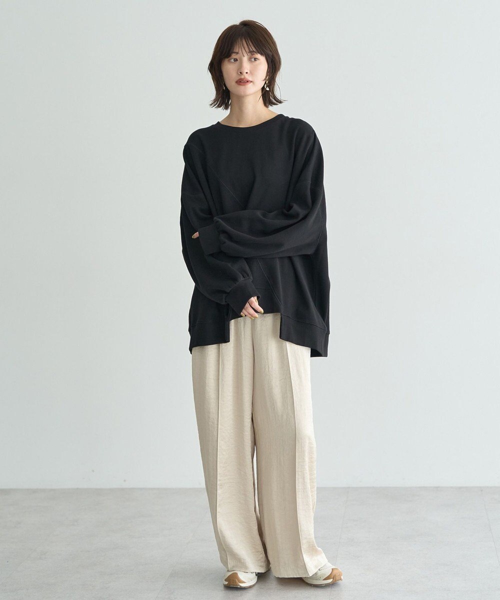 YECCA VECCA ビンテージサテンイージーワイドパンツ 