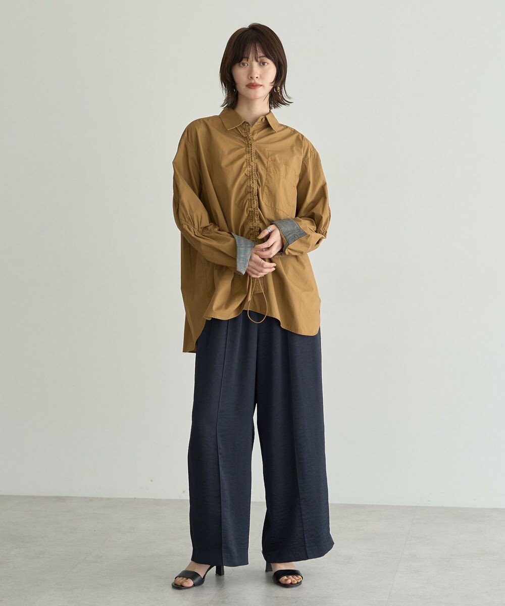 YECCA VECCA ビンテージサテンイージーワイドパンツ 