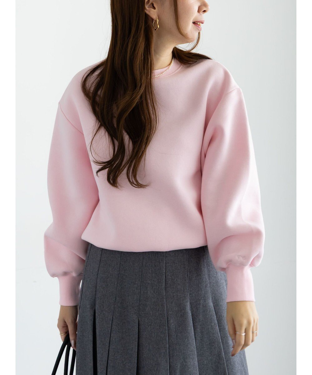 Te chichi ワンポイント刺繍裏起毛プルオーバー 