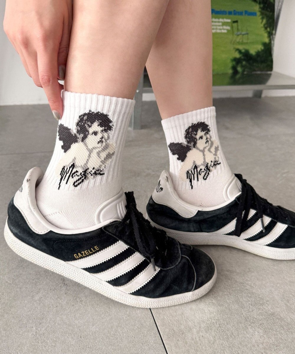 WEGO デザインパイルクルーソックス（14㎝） 