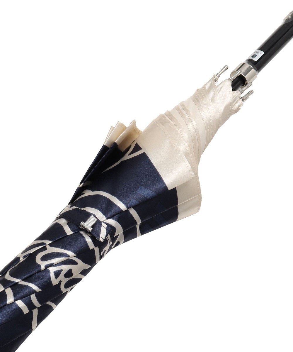 MOONBAT LANVIN COLLECTION 長傘 ローズ サテンプリント ジャンプ 耐風 