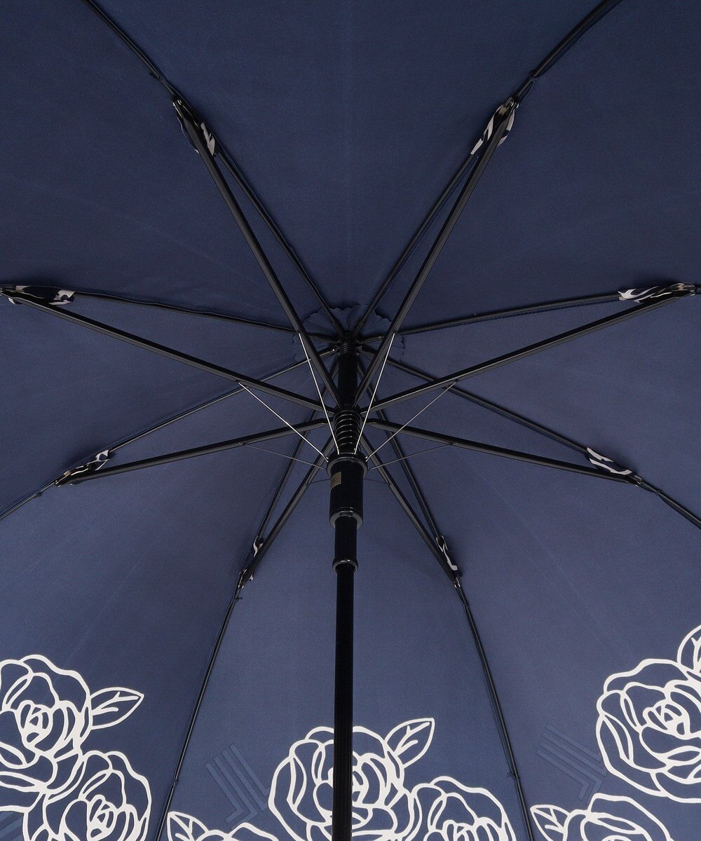 MOONBAT LANVIN COLLECTION 長傘 ローズ サテンプリント ジャンプ 耐風 