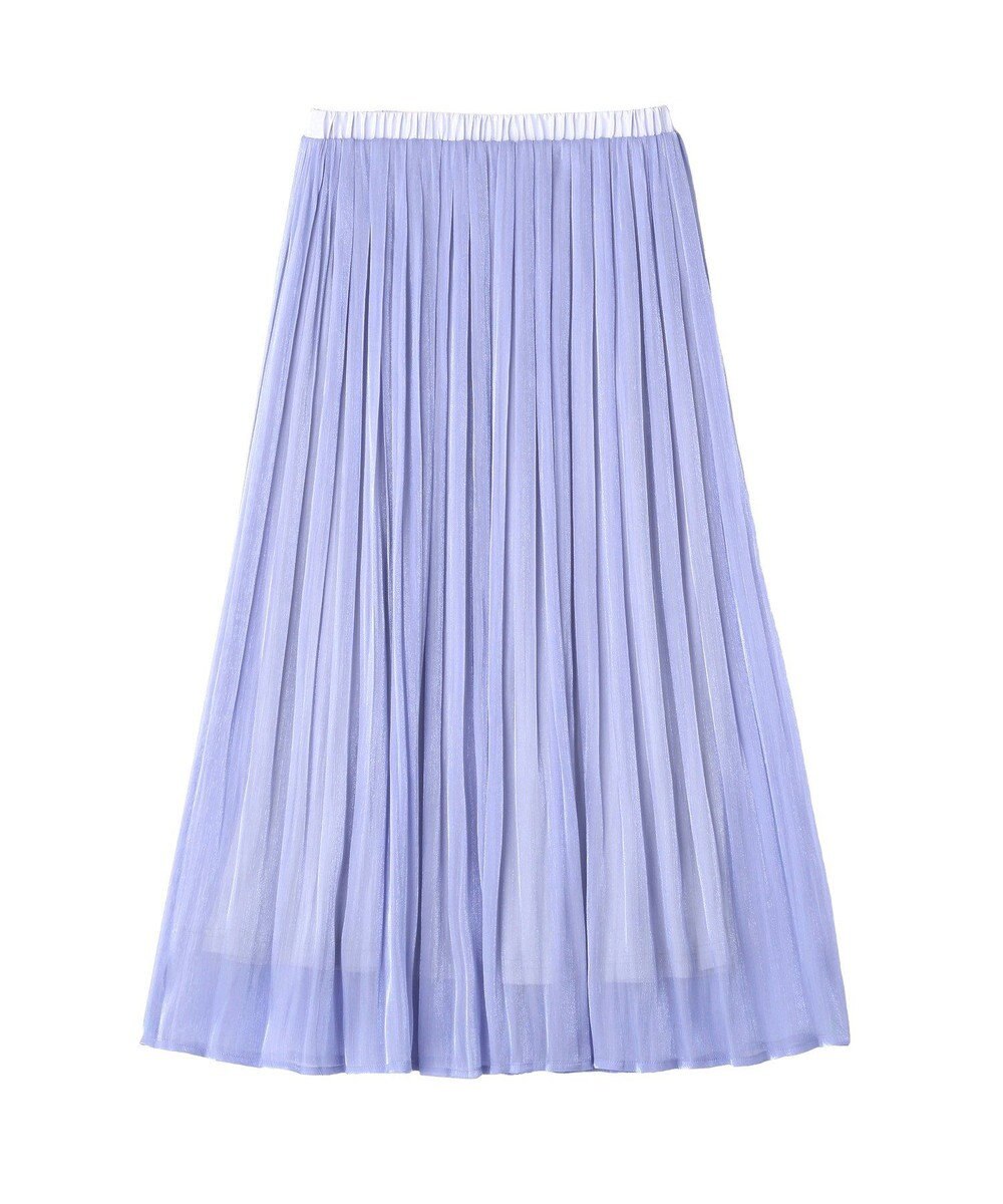 YECCA VECCA シャイニーサテンプリーツスカート 