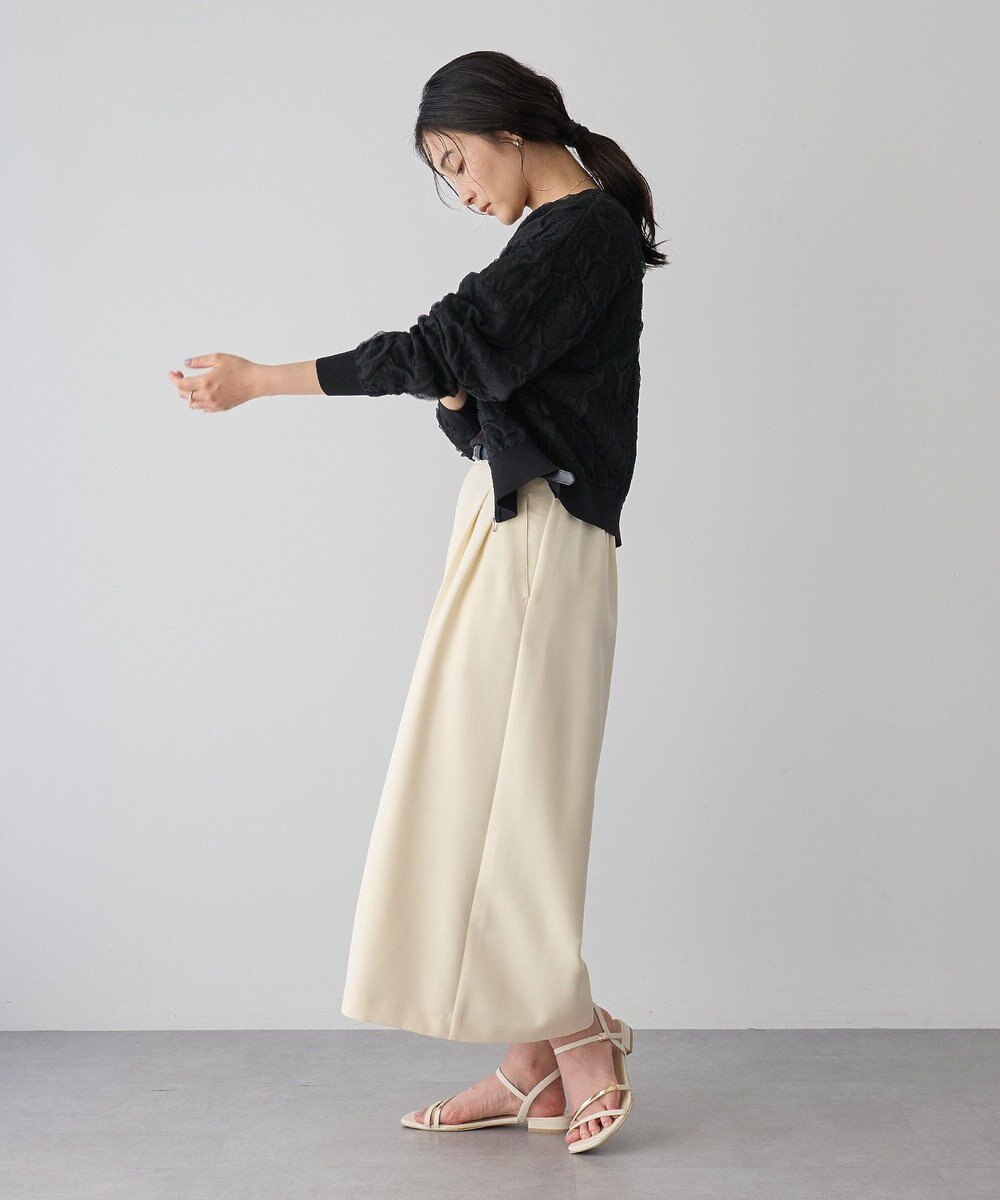 YECCA VECCA フクレジャガードニットブルゾン 