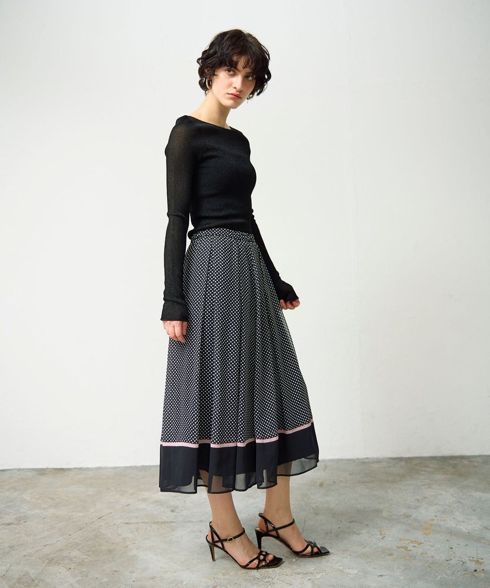 GRACE CONTINENTAL ドットBOXタックスカート 