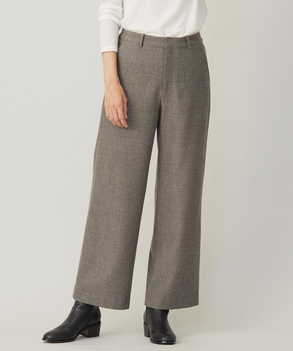 J.PRESS LADIES 【洗える】チェルビック セミワイド パンツ 