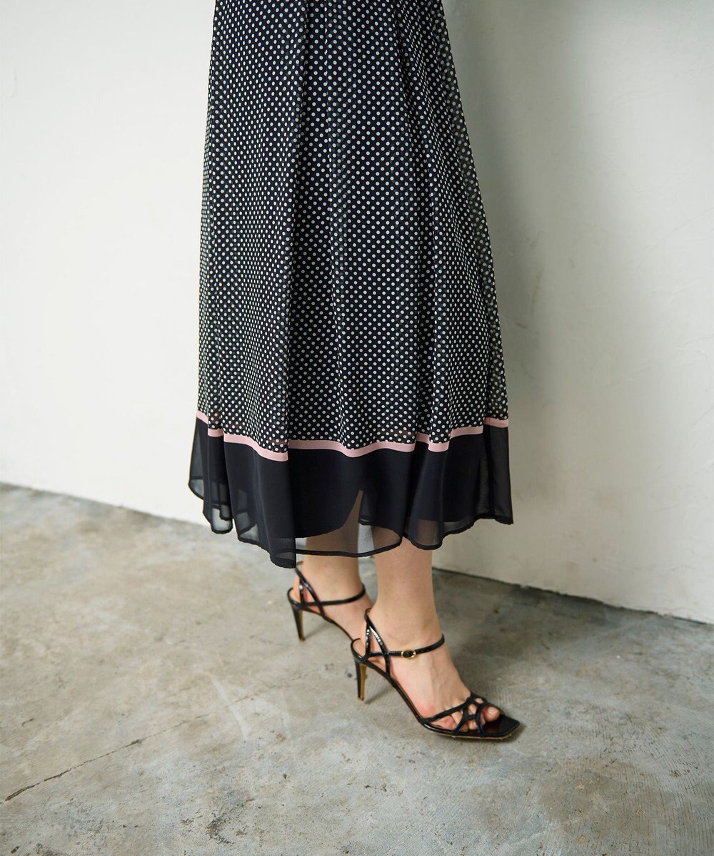 GRACE CONTINENTAL ドットBOXタックスカート 