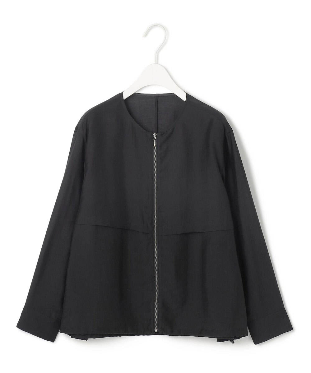 ICB 【接触冷感・速乾・洗える】 リヨセルナイロンワッシャー ノーカラーブルゾン 