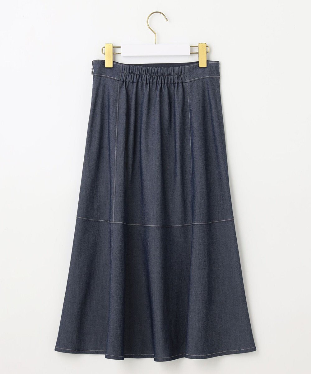 ANY SIS L 【洗える】ライトデニムライクシャンブレー スカート 