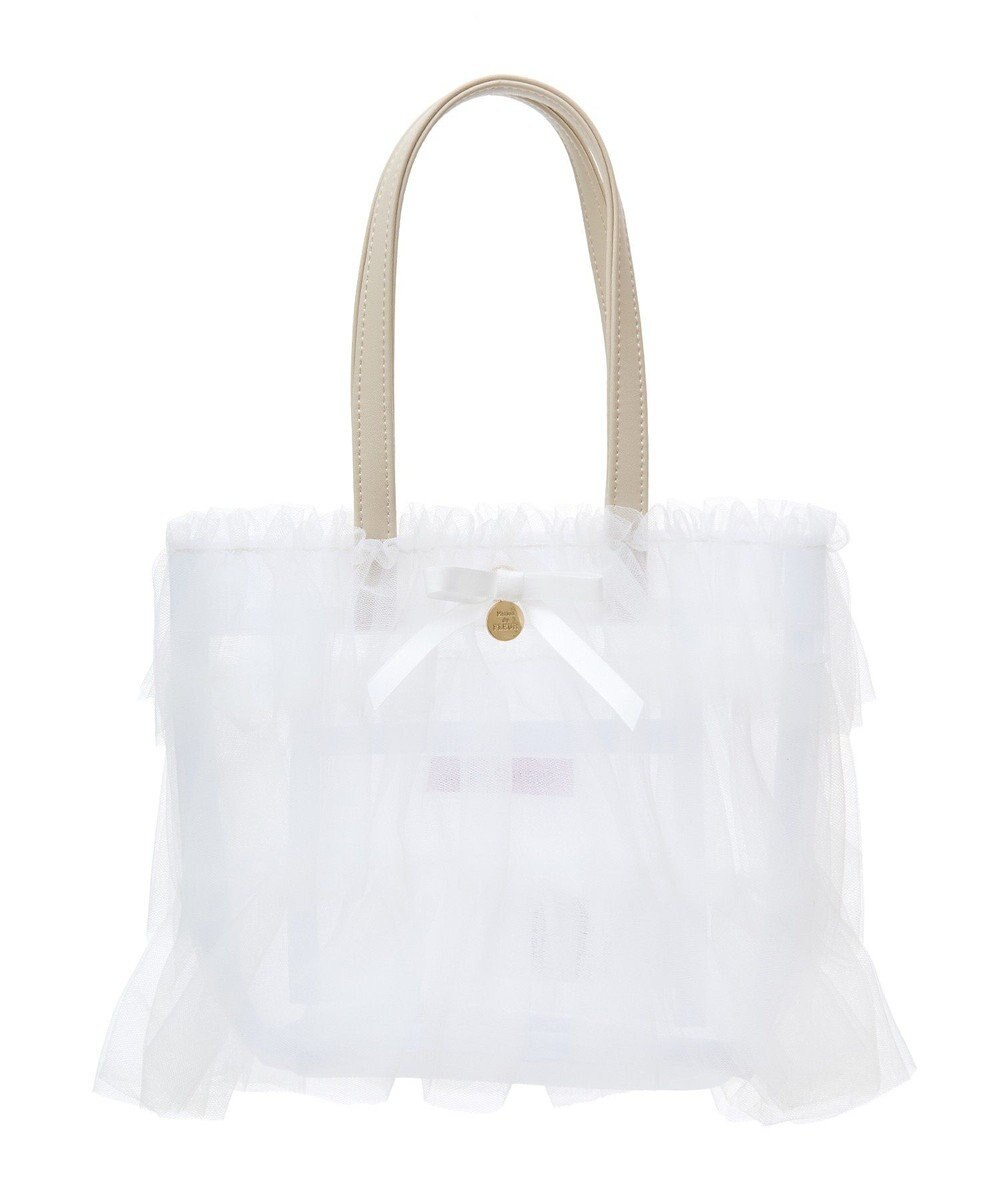 Maison de FLEUR コットンキャンディフリルトートバッグ 