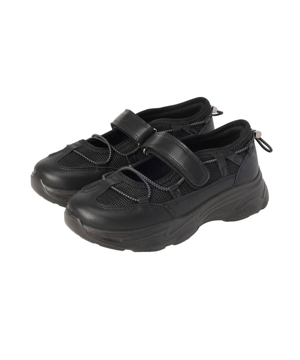 Green Parks ドロストコードメッシュスニーカー 