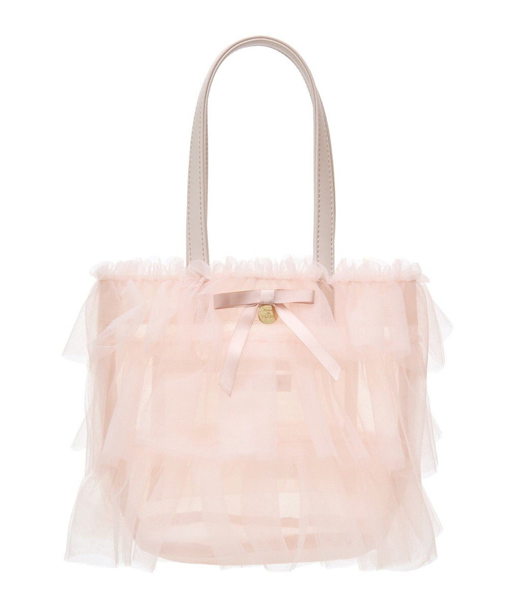 Maison de FLEUR コットンキャンディフリルトートバッグ 