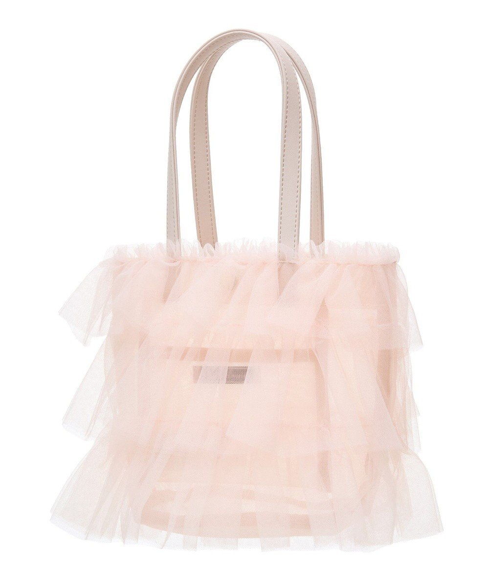 Maison de FLEUR コットンキャンディフリルトートバッグ 